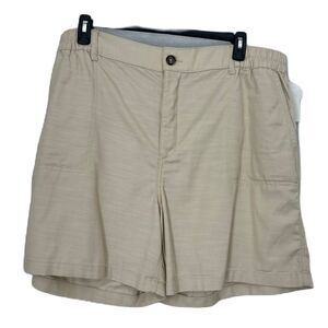 Wonderly Shorts Women XXL Khaki Elastic Pockets 6" Inseam Preppy Casual Comfy